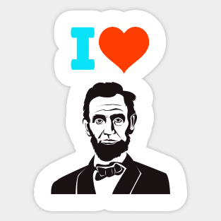 I love Lincoln Sticker